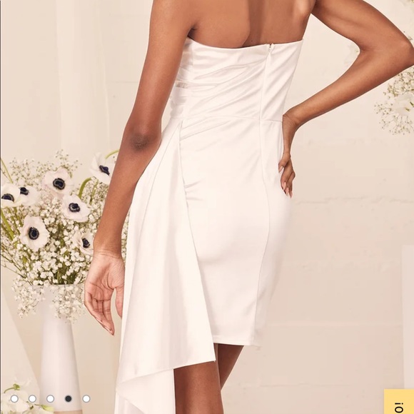 White Feather Dress (perfect for Bachelorette!!) - Picture 4 of 5